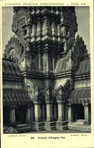 Ak Paris Frankreich, Exposition Coloniale Internationale 1931, Temple d'Angkor Vat