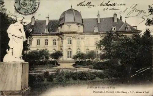 Ak Toul Meurthe et Moselle, Garten des Rathauses