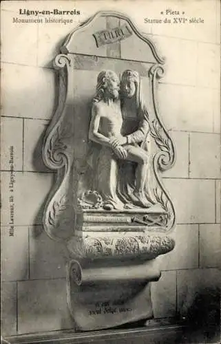 Ak Ligny et Barrois Meuse, Historisches Denkmal, Pieta