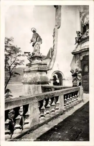 Ak Dürnstein an der Donau Wachau Niederösterreich, Kirchenterrasse
