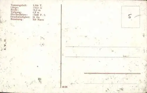 Ak Deutsches Kriegsschiff, SMS Stettin, Kaiserliche Marine