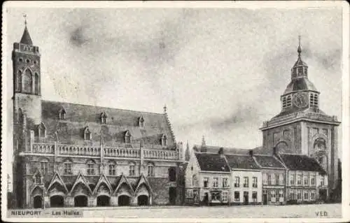 Ak Nieuport Nieuwpoort Westflandern, Les Halles