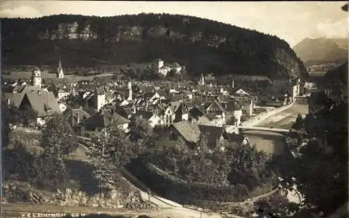 Ak Feldkirch Vorarlberg, Gesamtansicht mit Schloss Schattenburg