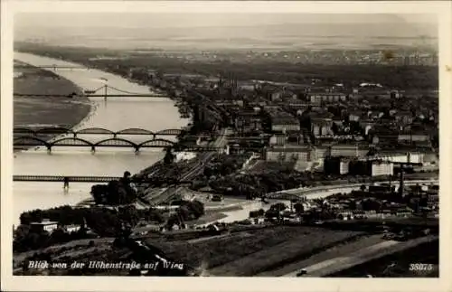 Ak Wien, Blick von der Höhenstraße auf Wien