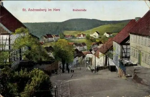 Ak St. Andreasberg Braunlage im Harz, Breitestraße