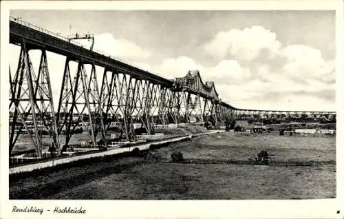 Ak Rendsburg in Schleswig Holstein, Hochbrücke