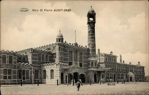 Ak Aalst Aalst Ostflandern, Bahnhof Saint-Pierre