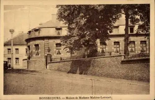 Ak Bon Secours Bonsecours Péruwelz Hennegau, Maison de Madame Mahieu-Letocart