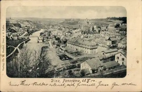 Ak Diez an der Lahn, Panorama