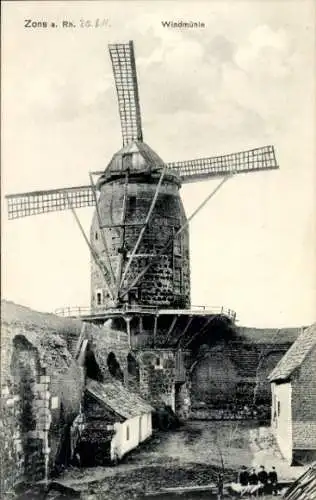 Ak Zons Dormagen am Niederrhein, Windmühle