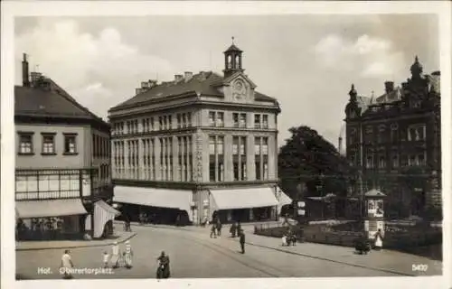 Ak Hof an der Saale Oberfranken Bayern, Oberertorplatz