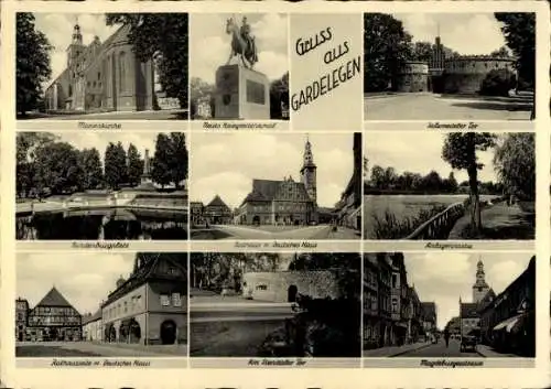 Ak Gardelegen in der Altmark, Marienkirche, Tor, Anlagen, Magdeburgerstraße, Deutsches Haus