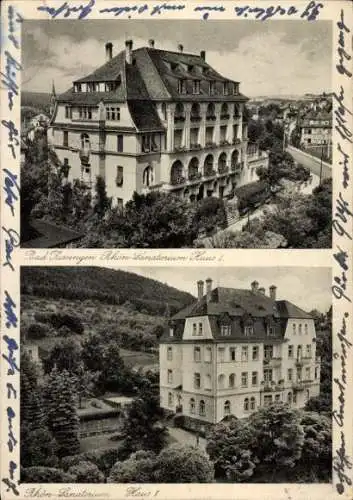 Ak Bad Kissingen Unterfranken Bayern, Rhön Sanatorium Haus I., Haus II