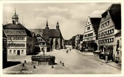 Ak Feuchtwangen in Mittelfranken, Marktplatz