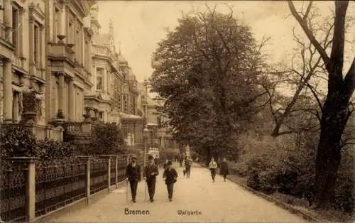 Ak Hansestadt Bremen, Wallpartie