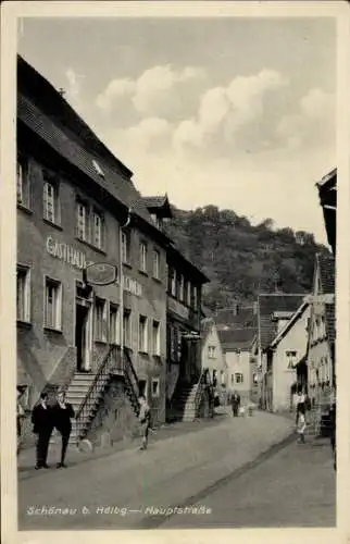 Ak Schönau bei Heidelberg Odenwald, Hauptstraße, Gasthaus zum Löwen