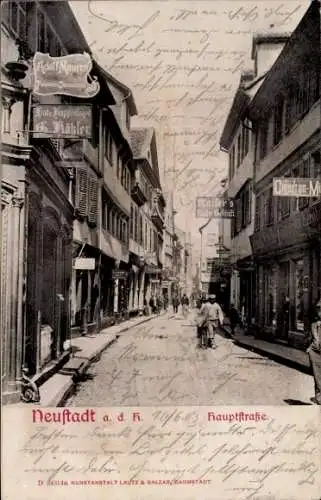 Ak Neustadt an der Haardt Neustadt an der Weinstraße, Hauptstraße, Geschäfte