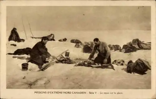 Ak Missions d'Extreme Nord Canadien, Le repas sur la glace