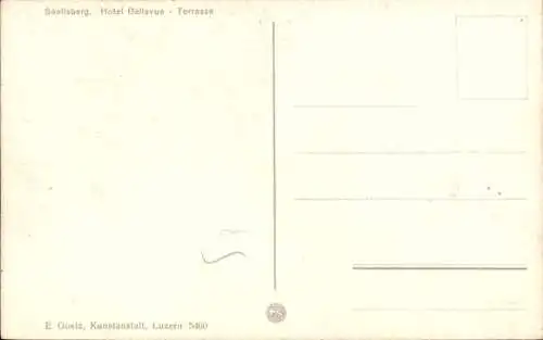 Ak Seelisberg Kanton Uri, Hotel Bellevue mit Terrasse