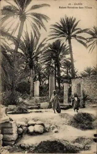 Ak Gabès Tunesien, Ruines Romaines dans l'Oasis
