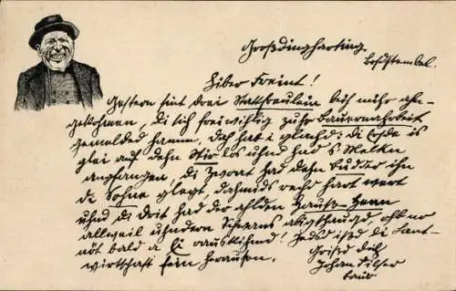 Künstler Ak Gaudeamus, W., Johann Filser, Portrait