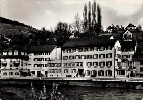 Ak Baden Kanton Aargau Schweiz, Bad-Hotel Hirschen