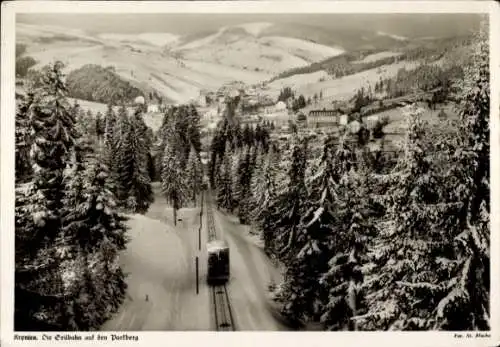 Ak Krynica Zdrój Polen Seilbahn auf den Parkberg, Winter