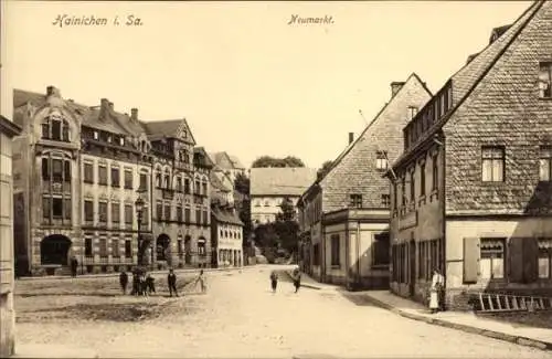 Ak Hainichen in Sachsen, Neumarkt