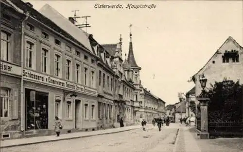 Ak Elsterwerda in Brandenburg, Hauptstraße, Schlosserei
