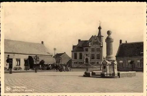 Ak Desschel Dessel Flandern Antwerpen, Groote Markt