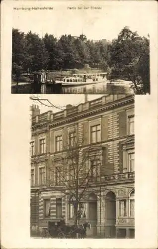 Foto Ak Hamburg Hohenfelde, Partie bei der Eilenau, Wohnhaus