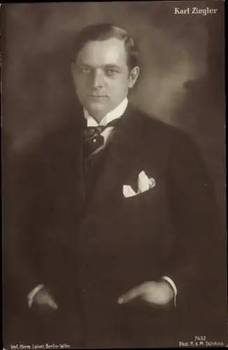 Ak Schauspieler Karl Ziegler, Portrait