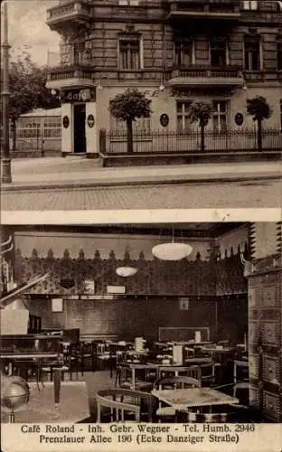 Ak Berlin Prenzlauer Berg, Café Roland, Prenzlauer Allee 196 Ecke Danziger Straße