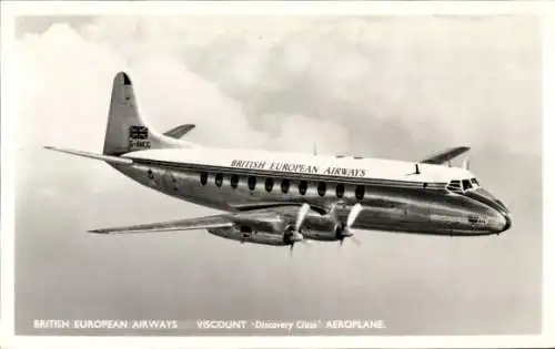Ak Passagierflugzeug Viscount Discovery Class von British European Airways, G-AMOG
