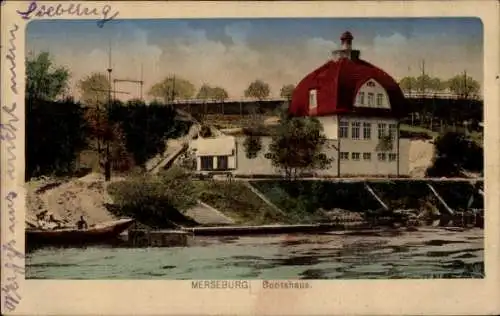 Ak Merseburg an der Saale, Bootshaus