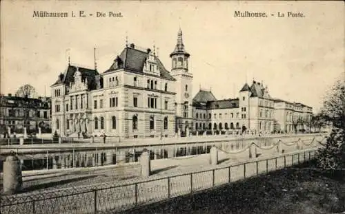 Ak Mulhouse Mülhausen Elsass Haut Rhin, Post
