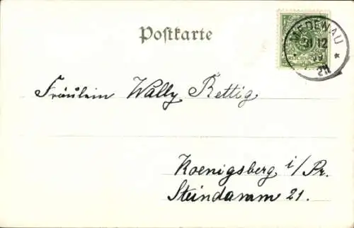 Künstler Ak Neujahr, Windmühle