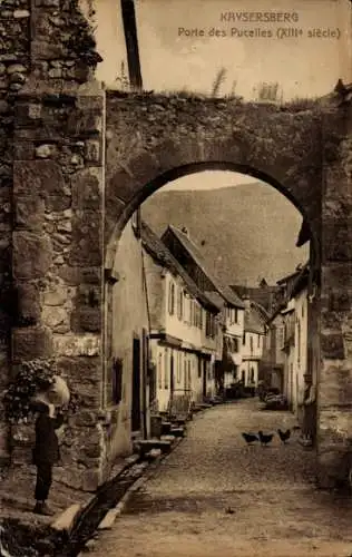 Ak Kaysersberg Elsass Haut Rhin, Porte des Pucelles