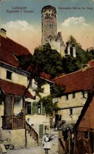 Ak Eppstein im Taunus, Malerischer Hof an der Burg