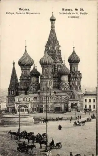 Ak Moskau, Russland, Basilius-Blajennoy-Kathedrale