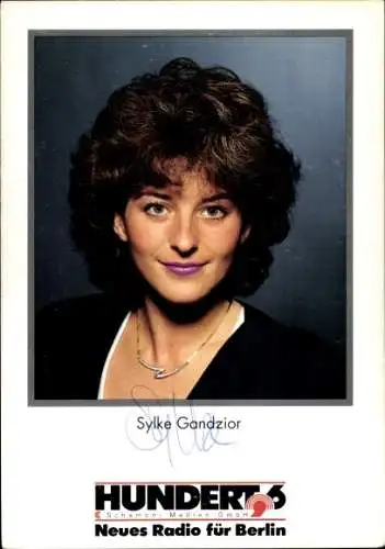 Ak Schauspielerin Sylke Gandzior, Portrait, Autogramm