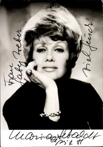 Ak Schauspielerin Maria Sebaldt, Armband, Portrait, Autogramm