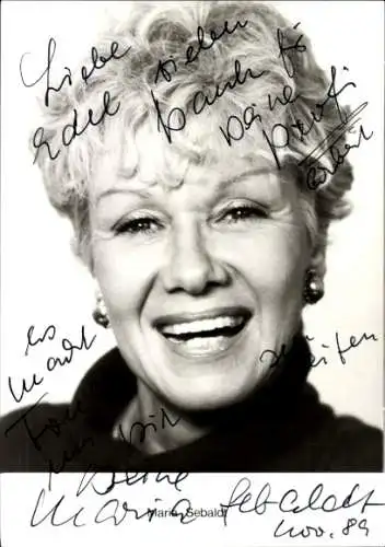 Ak Schauspielerin Maria Sebaldt, Portrait, Autogramm