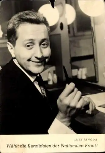 AK Schauspieler Lutz Jahoda, Portrait, Autogramm