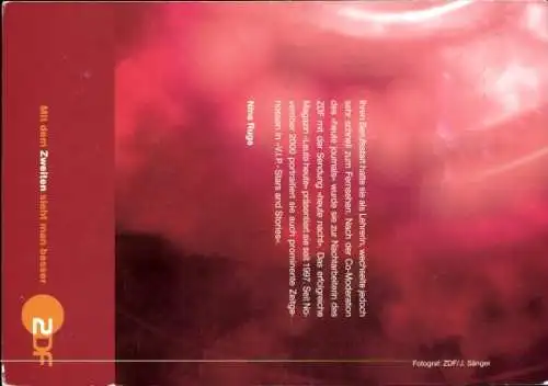 Ak Schauspielerin Nina Ruge, Portrait, Autogramm, ZDF