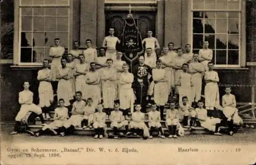 Ak Haarlem Nordholland Niederlande, Gymnasium, Schermver. Bataaf