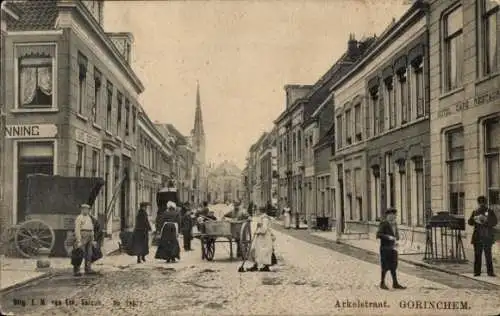 Ak Gorinchem Südholland Niederlande, Arkelstraat, Restaurant