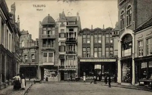 Ak Tilburg Nordbrabant Niederlande, Markt