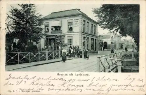 Ak Apeldoorn Gelderland, Straßenpartie, Hotel-Pension