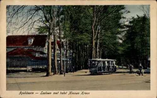 Ak Apeldoorn Gelderland, Loolaan, Hotel Nieuwe Kroon